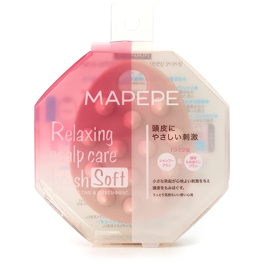 Mapepe Relaxing Scalp Care Brush Soft Baby Pink– Gentle & Soothing Scalp Massage