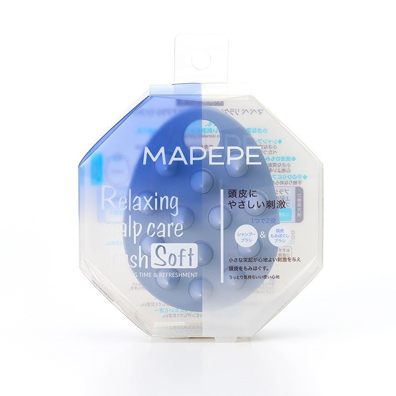 Mapepe Relaxing Scalp Care Brush Soft Sky Blue – Gentle & Soothing Scalp Massage
