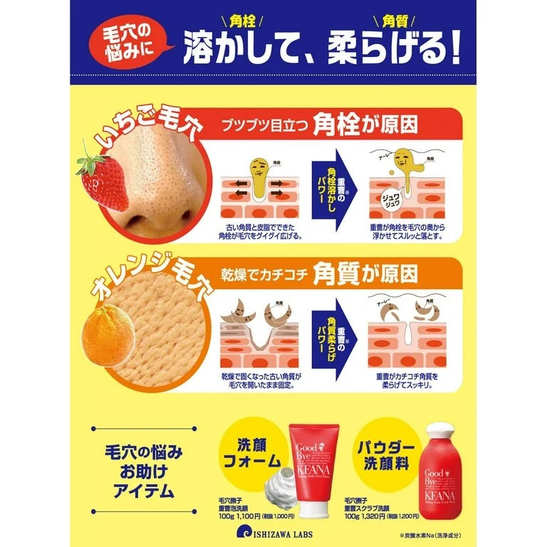 Nadeshiko Baking Soda Scrub Wash – Smooth, Poreless Skin with Gentle Baking Soda Exfoliation