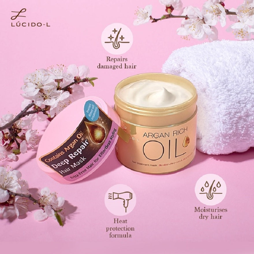 Lucido-L Argan Rich Oil Hair Treatment Mask – Deep Repair & Silky Smooth Finish
