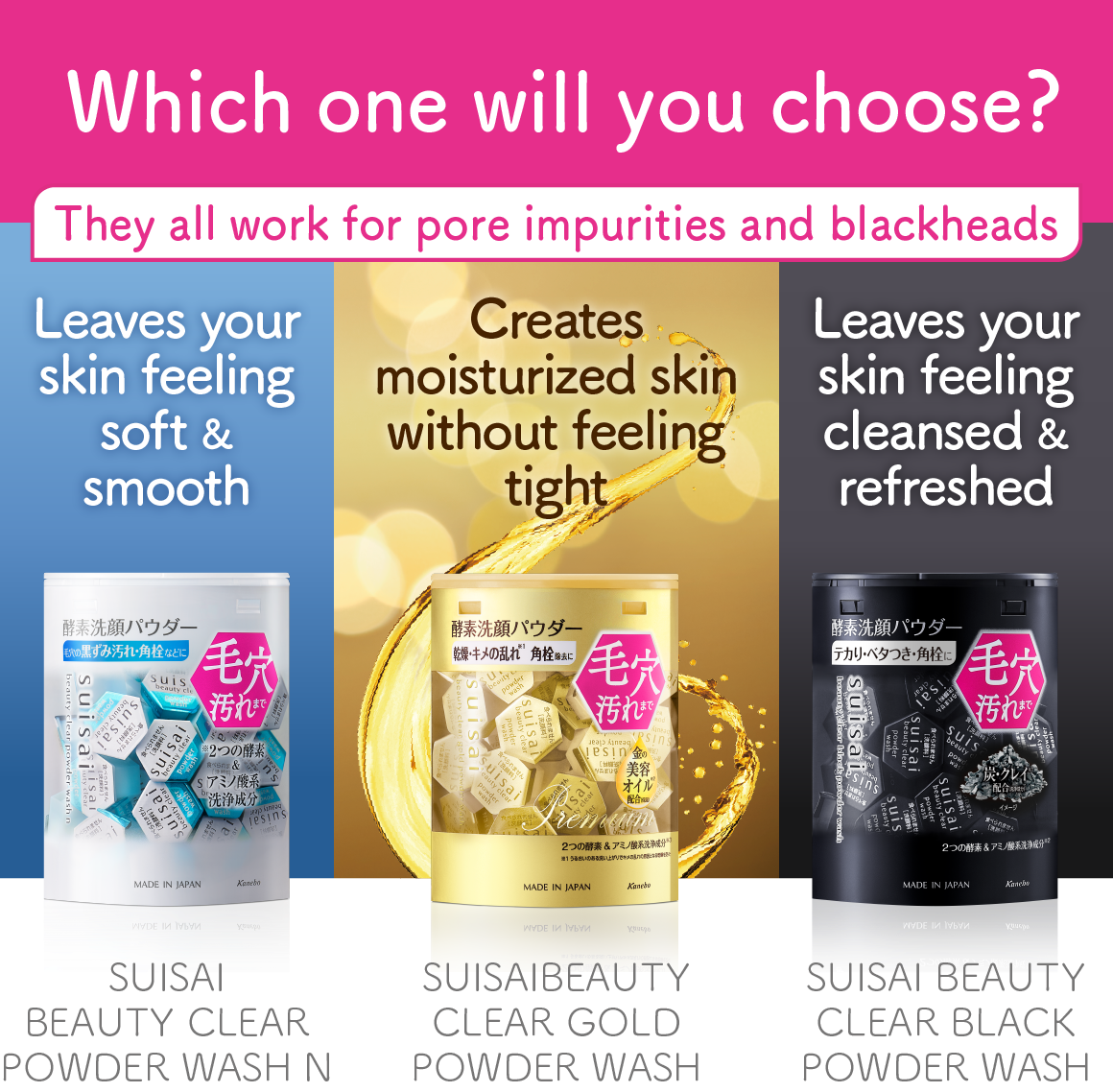 Suisai Beauty Clear Black Powder Wash – Deep Cleansing Enzyme Powder with Charcoal & Clay