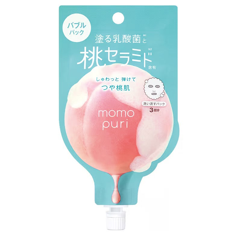 Momo Puri Fresh Bubble Pack – Self-Foaming Bubble Mask for Radiant Peach-Skin Texture