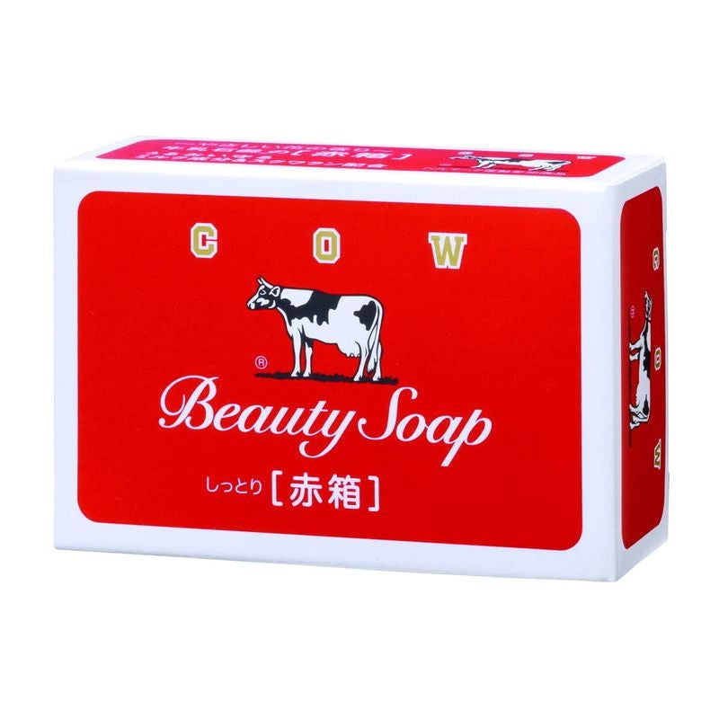 Cow Brand Red Box Beauty Soap – Classic Milky Cream Bar with Rose Scent