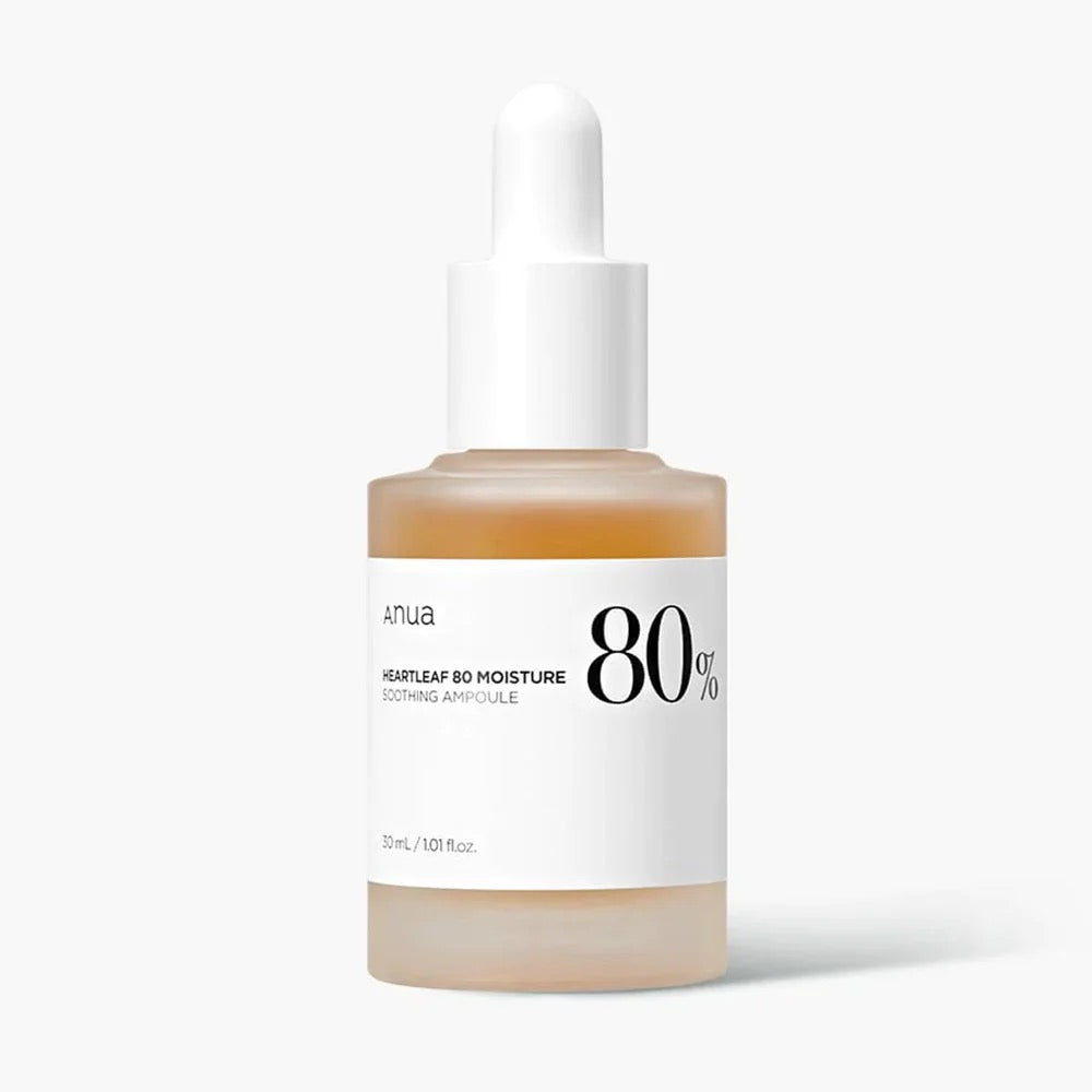 ANUA Heartleaf 80% Moisture Soothing Ampoule – Deep Calming Hydration for Sensitive Skin