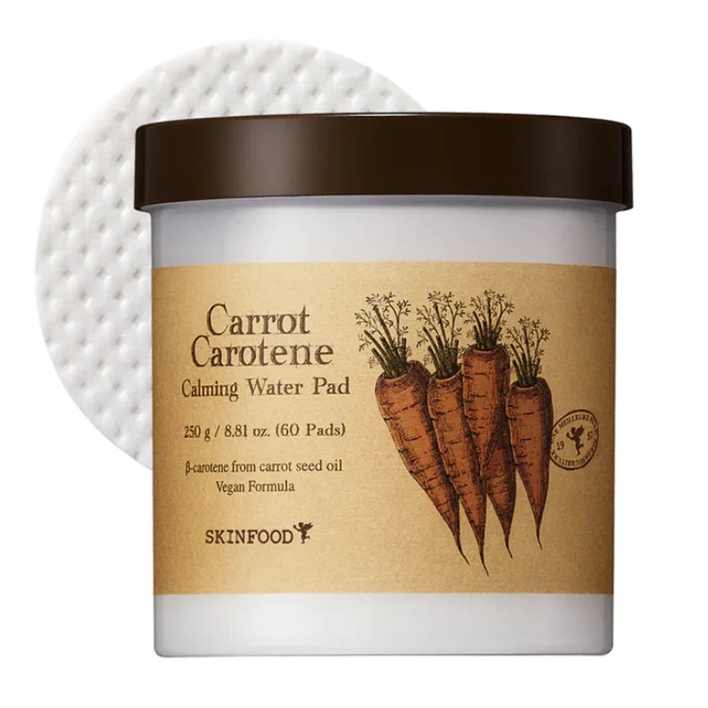 SKINFOOD Carrot Carotene Calming Water Pad – Soothing & Hydrating Toner Pads