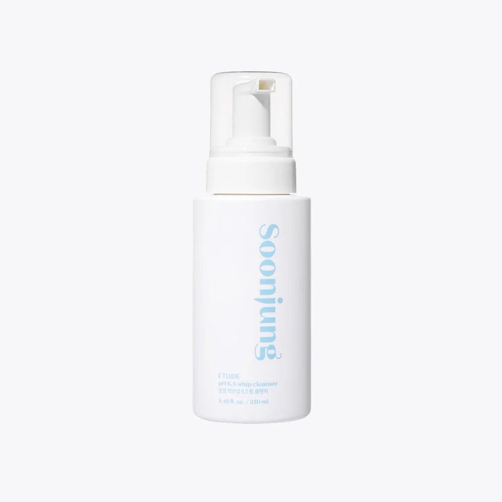 Etude SoonJung pH 6.5 Whip Cleanser 250ml – Gentle, Barrier-Friendly Face Wash