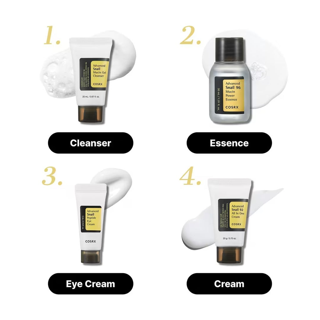 COSRX All About Snail Kit – 4-Step Hydration & Repair Routine