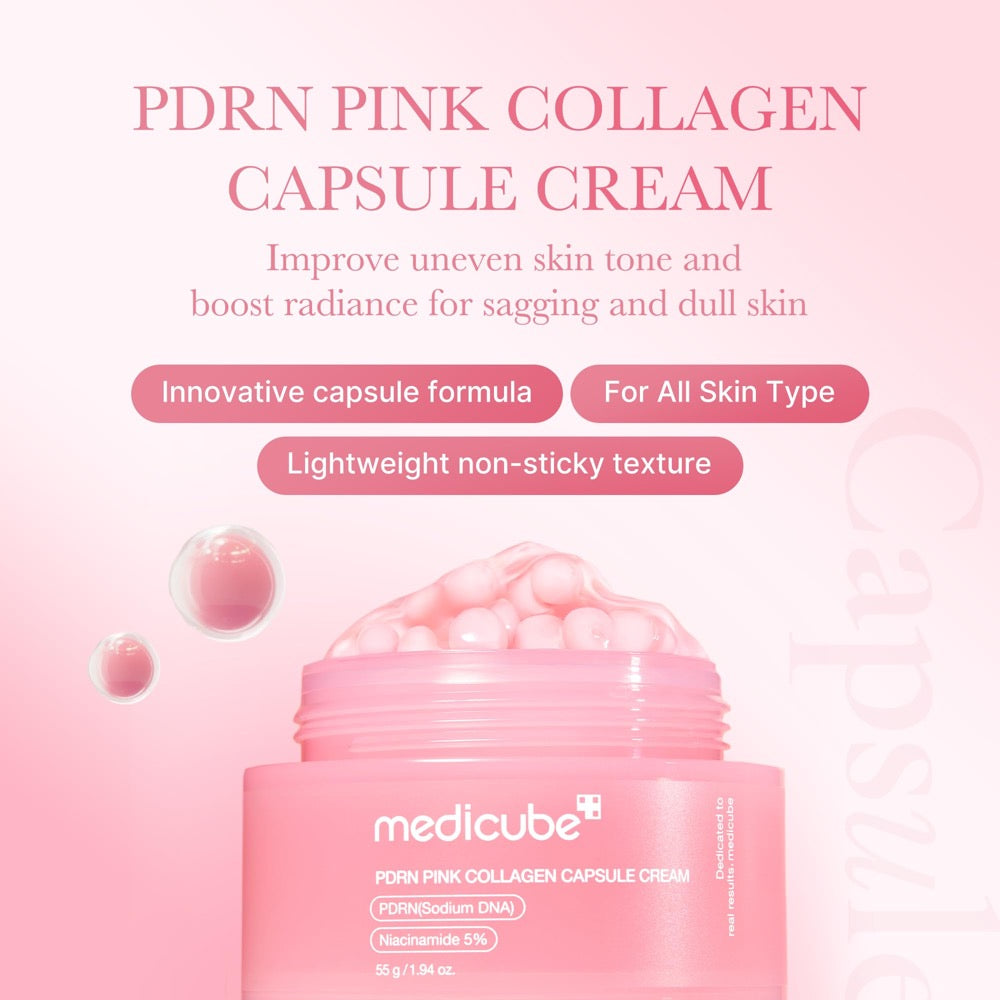 Medicube PDRN Pink Collagen Capsule Cream – Firm, Radiant Skin in One Capsule Boost