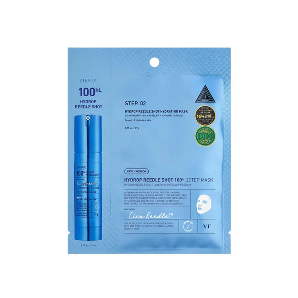 VT Hydrop Reedle Shot 100 2‑Step Sheet Mask – Deep Hydration & Texture-Refining Treatment