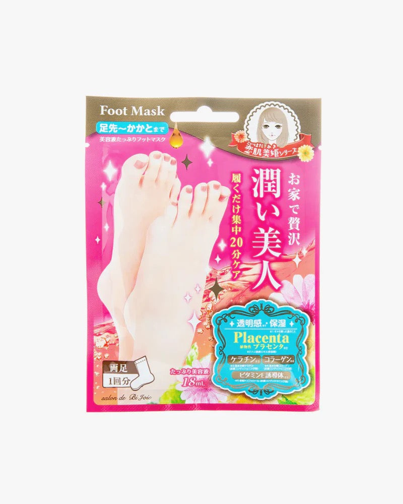 Lucky Trendy Placenta Moist Foot Mask – Intensive Moisture &amp; Repair for Dry Feet