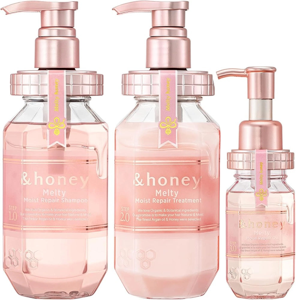 &honey Melty Moist Repair Bundle – Soft, Silky Hair for Frizz & Damage Control