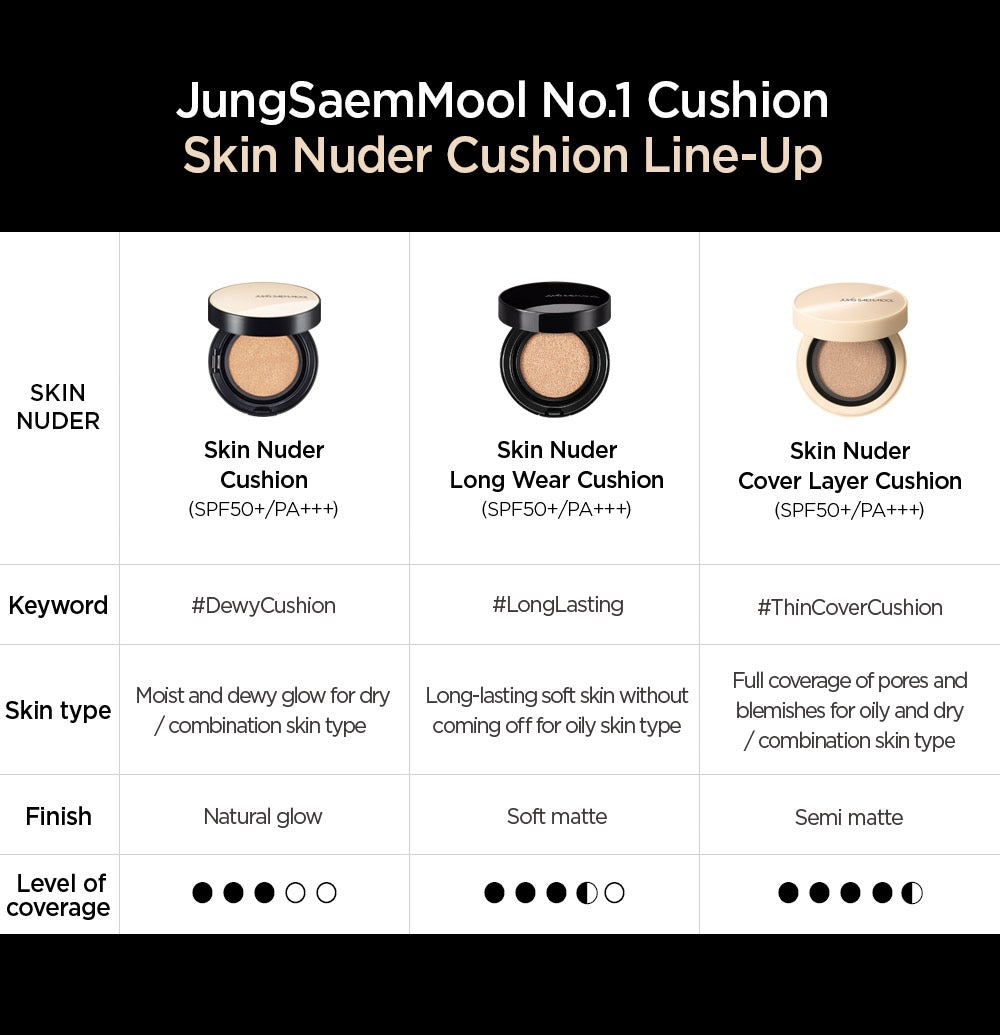 Jung Saem Mool Essential Skin Nuder Cushion (Refill Included) SPF 50+ PA+++