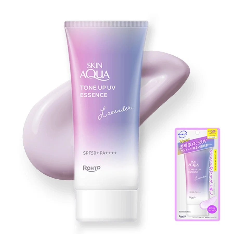 ☀️ Rohto Skin Aqua Tone-Up UV Essence SPF50+ PA++++ – UV Protection + Color-Correcting Tone-Up