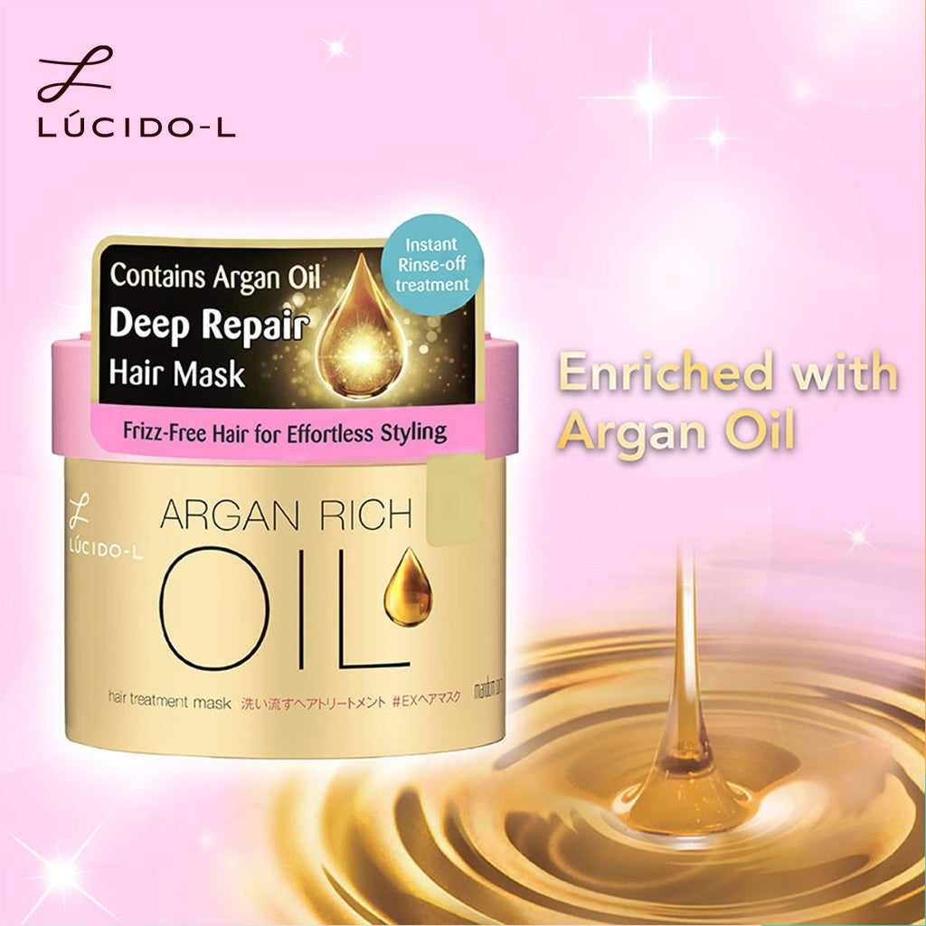 Lucido-L Argan Rich Oil Hair Treatment Mask – Deep Repair & Silky Smooth Finish