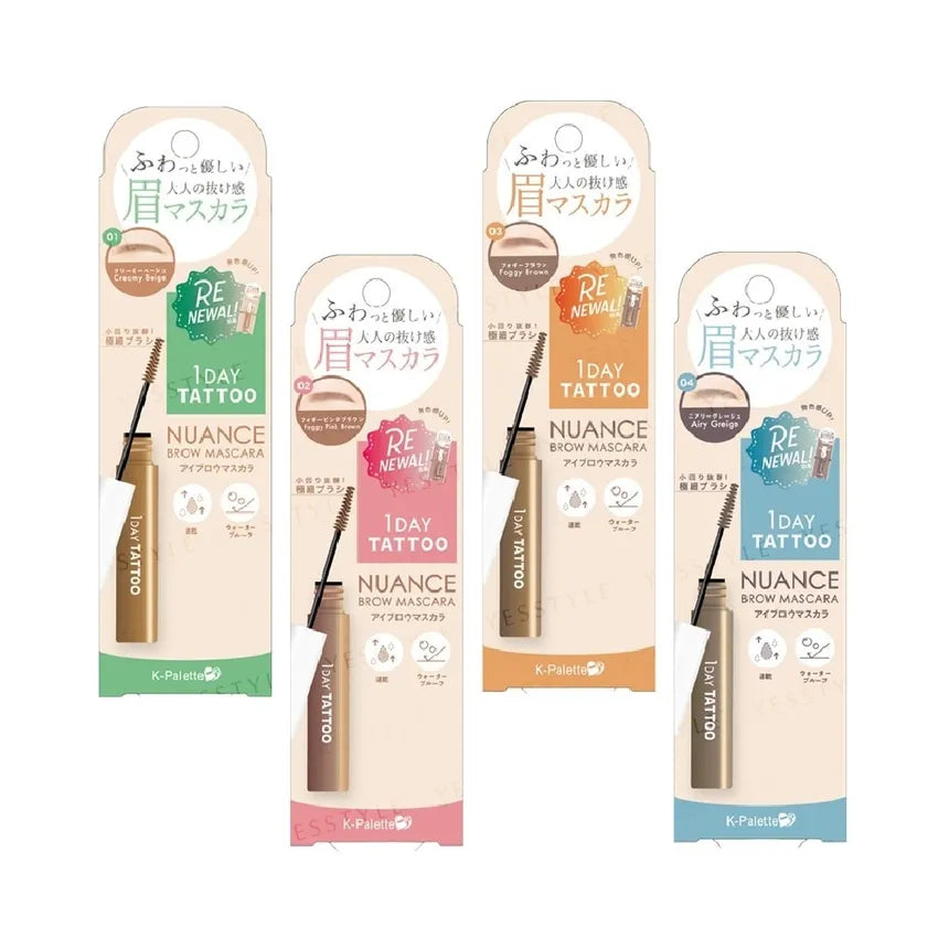 K-Palette 1 Day Tattoo Nuance Brow Mascara – Natural Tint & Soft Hold Brow Mascara