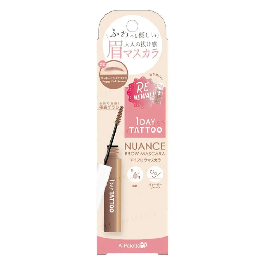 K-Palette 1 Day Tattoo Nuance Brow Mascara – Natural Tint & Soft Hold Brow Mascara