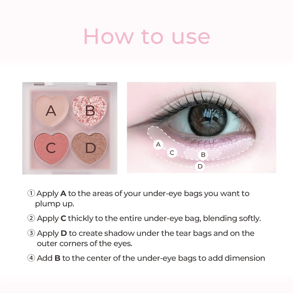 MilleFée Under Eye Glam Palette – Brightening & Aegyo-Sal Enhancing Eye Palette