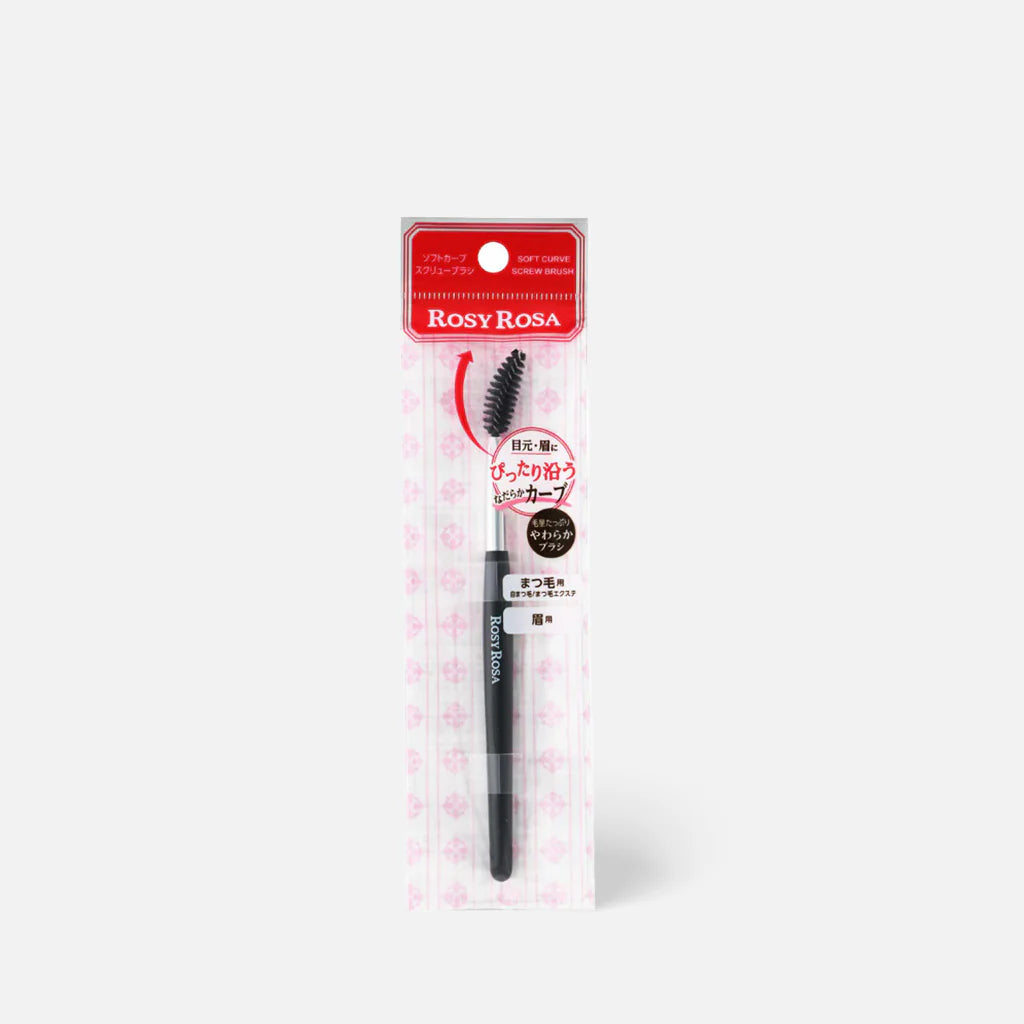 ROSY ROSA Soft Curve Screw Brush – Lash &amp; Brow Grooming Essential
