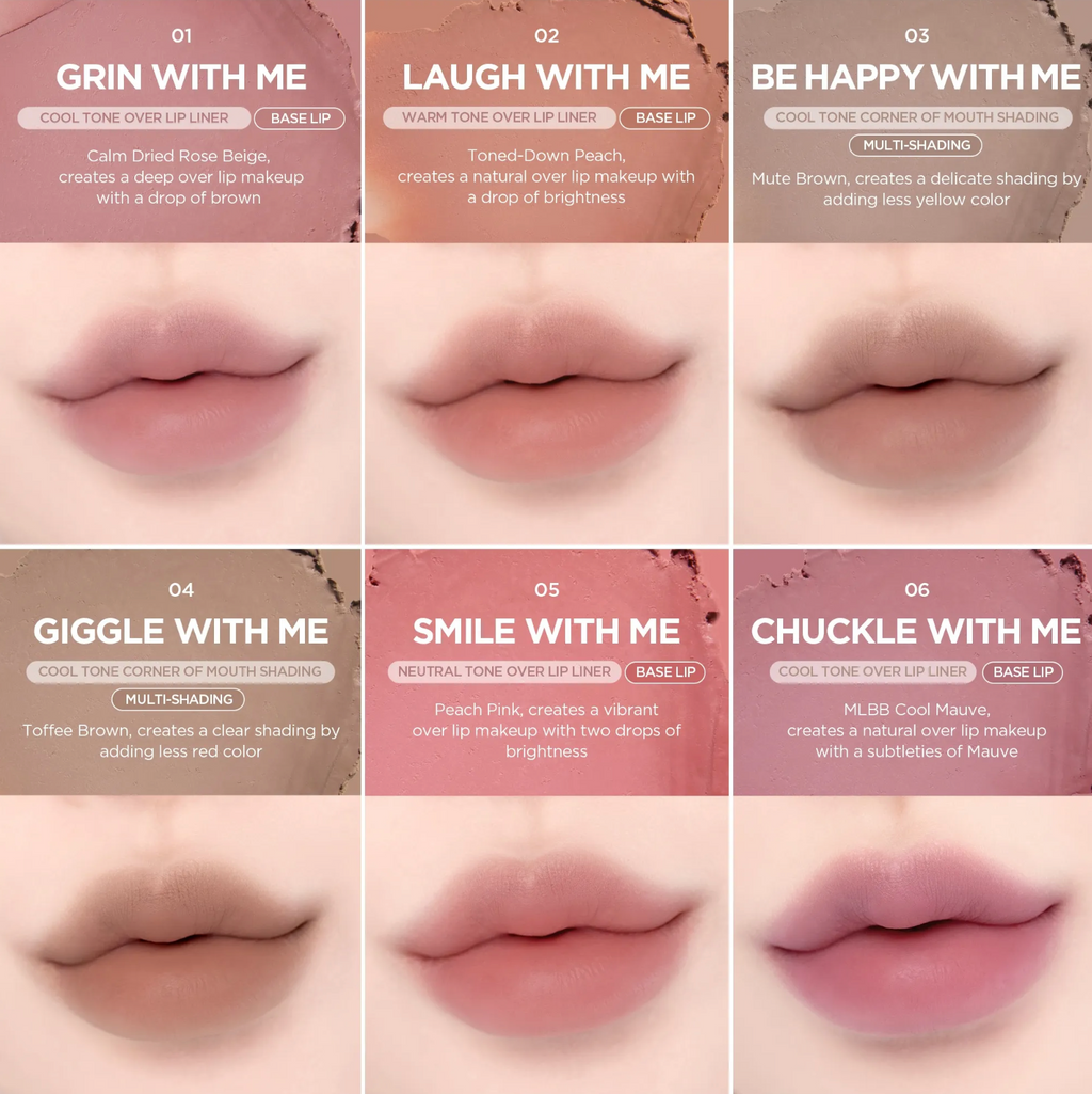 lilybyred Smiley Lip Blending Stick– Multi-Use Lip Liner & Soft Blending Pencil