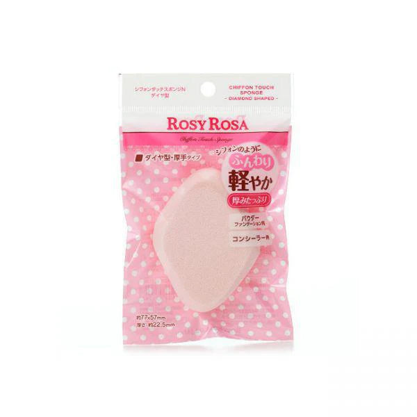 ROSY ROSA Chiffon Touch Sponge N Diamond‑Shaped – Silky Diamond-Cut Makeup Sponge